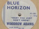 WOODROW ADAMS**BABY YOU JUST DON'T KNOW**BLUES**BLUE HORIZON**LISTEN