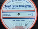 16-inch Transcription 33rpm Armed Forces Radio Services  “One Night Stand