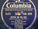 FRED ASTAIRE -Puttin on the Ritz Classic - 10 inch 78rpm Disc Coll DB2270