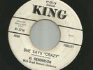 NEW BREED R&B ROCKER - AL HENDERSON - SHE SAYS CRAZY  - HEAR -1963 DJ KING
