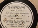 16” Radio Transcription The Robert Benchley Program Pt1&2 Old Gold Dress Rehears