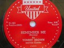 Tommy Brown 78 Southern Women / Remember Me UNITED 183 blues R&B