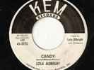 Female Vocal Jazz LOLA ALBRIGHT Candy / Here 'Tis KEM Promo Rare 45 VG++