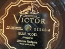 JIMMIE RODGERS Victor 21142  BLUE YODEL Country 78 rpm EE+ classic  1928