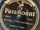 Paramount 12386 Blind Lemon Jefferson PURE RELIGION 1926 78 rpm  Blues V