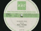 PAUL YOUNG IN CONCERT 324 BBC TRANSCRIPTION SERVICES