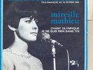 MIREILLE MATHIEU / RARE 45T / CHANT OLYMPIQUE / HORS COMMERCE FRANCE 1968