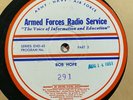 16-inch 33rpm Armed Forces Radio Services 