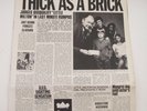 Jethro Tull THICK AS A BRICK 1973 UK LP 1st A3U/B2U White i 2 PLAY MINT MINUS