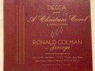 Decca Presents “A Christmas Carol” by Dickens w/ Ronald Colman-3 Record Set #290