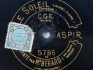 Mr BERARD le soleil / toute la vie DISQUE 78 RPM ASPIR GRAMOPHONE