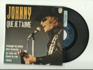 EP JOHNNY HALLYDAY BIEM   LANGUETTE  QUE JE T AIME