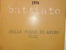 VINILE LP FRANCO BATTIATO - 1974 SULLE CORDE DI ARIES / CLIC 33 GIRI ORL 8128