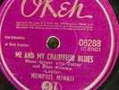 Okeh 6288 Memphis Minnie w Little Son Joe MY CHAUFFER BLUES 78 rpm 2 guitars EE+