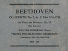 BEETHOVEN - Piano Concerto No.5 / Gieseking, Walter / Columbia 5x78 rpm