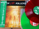 QUEEN LIVE KILLERS JAPANESE DOUBLE LP - OBI - RED & GREEN VINYL + INSERTS EX+