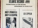 LED ZEPPELIN / DUSTY SPRINGFIELD - 1969 ?USA WHITE LABEL PROMO In store play LP