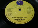 Depeche Mode Promo 45 ?– Never Let Me Down Again / Near Mint