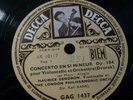 MAURICE GENDRON - RANKL / DVORAK cello concerto / DECCA 78 RPM