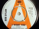 Bob Dylan - I Want You / Live B Side - UK - Promo - 7