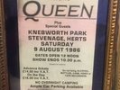 Queen Knebworth Original Ticket Freddie Mercury  Last Concert Mint CONDITION