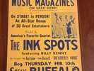 THE INK SPOTS RARE ORIGINAL 1949 CONCERT POSTER