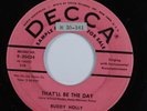 Rockabilly 45 BUDDY HOLLY That'll Be The Day DECCA promo HEAR