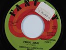 Rock 45 CREEDENCE CLEARWATER REVIVAL Proud Mary FANTASY VG+ promo HEAR