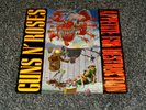 GUNS N' ROSES 'APPETITE FOR DESTRUCTION' 1987 LP WITHDRAWN SLEEVE / LYRIC INNER