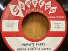 Sonya and The Capris: Private Party 45 Vinyl Record R&B Doo-wop