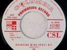 COLUMBIA 21403 Five Strings Orig PROMO Rockabilly 45 Mint Minus Drinking Wine
