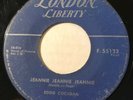 ROCKABILLY Eddie Cochran JEANNIE JEANNIE JEANNIE London Liberty 45 rare Canadian