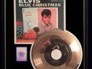 ELVIS PRESLEY BLUE CHRISTMAS 45 RPM GOLD METALIZED RECORD RARE NON RIAA