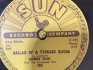 Rockabilly 78 RPM On SUN 283 Johnny Cash Ballad Of A Teenage Queen/ Big River