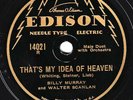 Edison #14021: Billy Murray-Walter Scanlan-My Idea Of Heaven/New Kind Of Girl E-