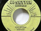 DEVON IRONS 45 When Jah Come UPSETTER VG+ Reggae     #1482