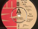 SEX PISTOLS - ANARCHY IN THE UK 7” VINYL RECORD ‘A’ LABEL EMI PROMO PUNK RARE