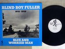 Blind Boy Fuller Blue And Worried Man TRAVELIN' MAN TM 801 UK MONO VINYL LP