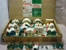 VTG PUTZ  S J BLUME CHRISTMAS SNOW VILLAGE 12 HOUSES CHURCH TREES ORIGINAL BOX