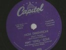 R&B  POP 78 FLEXI DISC- NAT KING COLE - NON DIMENTICAR -HEAR -1958 CAPITOL 4056