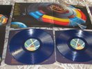 E.L.O 1977 2 x blue vinyl LP Out of the blue + Poster & push out