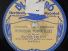 prewar blues 78 RPM BUMBLE BEE SLIM Worrisome Woman Blues BLUEBIRD HEAR 6559