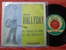 45T SP JOHNNY HALLYDAY - UNE POIGNEE DE TERRE -JUKE BOX - 373.112 - ENCART COPIE