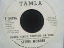 STEVIE WONDER Signed Sealed Delivered I'm Yours b/s WLPromo 45 Motown Sleeve