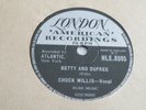 CHUCK WILLIS 'BETTY AND DUPREE / MY CRYING EYES' 78 UK LONDON 1958