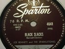 1957 JOE BENNETT and THE SPARKLETONES ON 78 RPM SPARTON CANADA 464,BLACK SLACKS