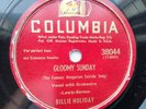 Billie Holiday 78rpm Single 10-inch Columbia Records #38044 Gloomy Sunday