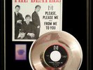 THE BEATLES PLEASE PLEASE ME GOLD METALIZED RECORD RARE 45 PM SLEEVE VJ VEE JAY