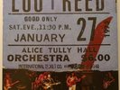 LOU REED Live At Alice Tully Hall January 27th 1973 Double Vinyle Bordeaux #CKDB