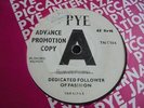 The Kinks - Dedicated Follower On Fashion 1966 UK 45 PYE DEMO